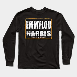 design text Emmylou Harris Long Sleeve T-Shirt